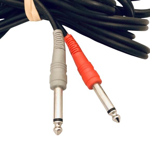 Livewire Essential Interconnect Dual Cable RCA Male to 1/4" TS Male - Picture 3 of 5